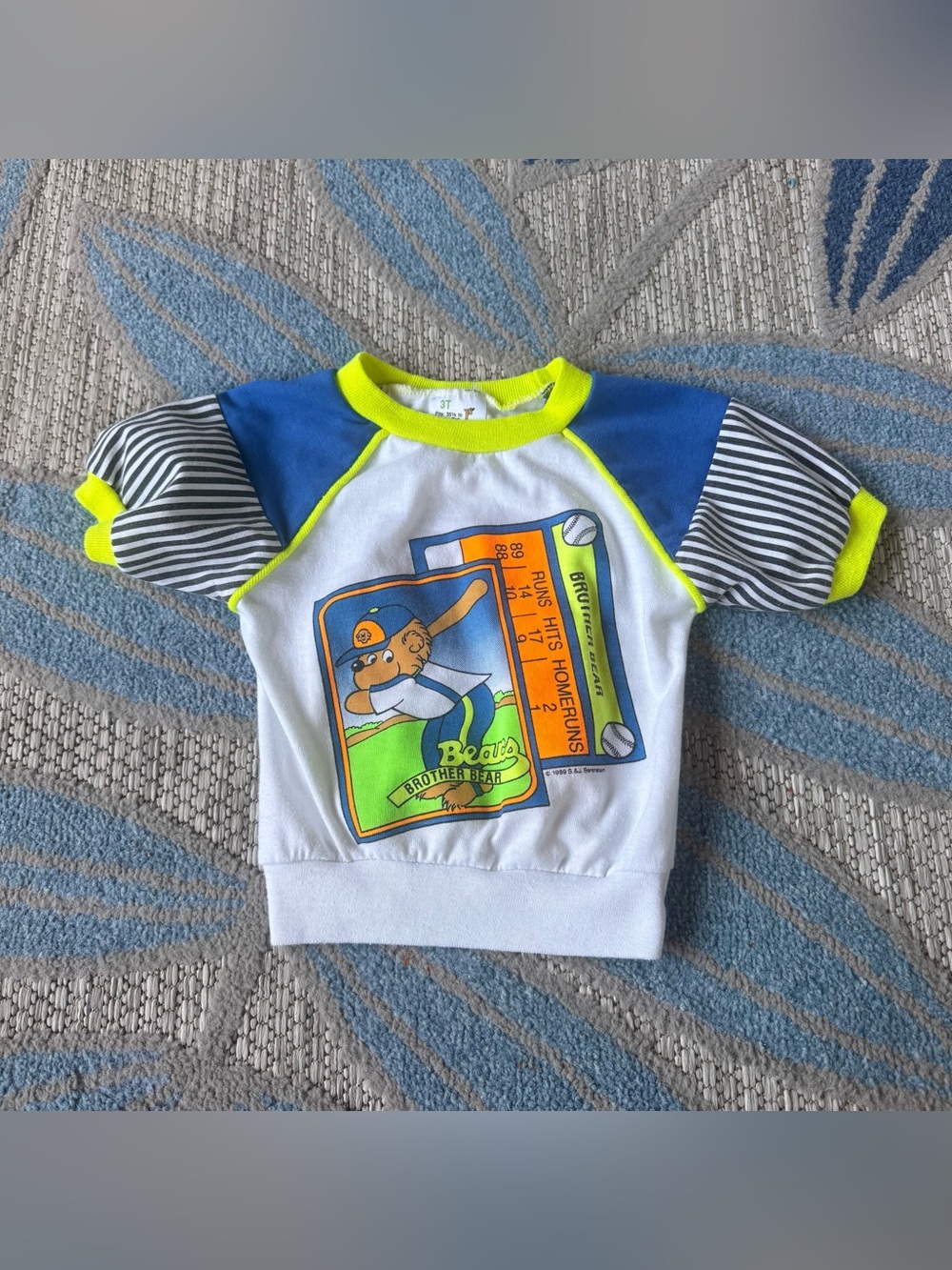 Vintage Sears 1989 Berenstain Brother Bear Baseball Tee Size 3T